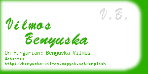 vilmos benyuska business card